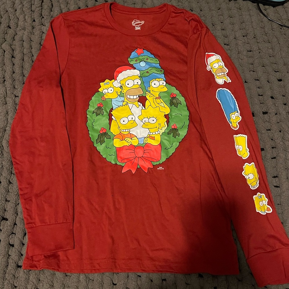 christmas simpsons long sleeve tee